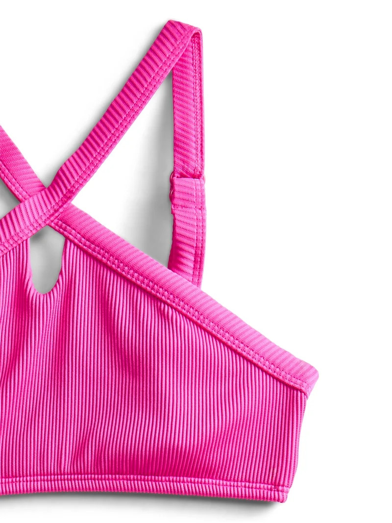 Weekend Academy Girls Solid Rib Bikini Swim Set, 2-Piece, Sizes 4-18 | Walmart (US)