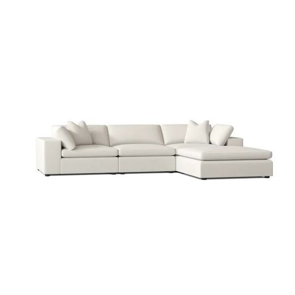 Cameron 133" Wide Reversible Down Cushion Modular Sofa & Chaise with Ottoman | Wayfair Professional