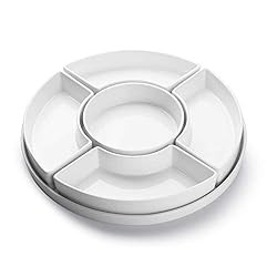 Sweese Porcelain Divided Serving Dishes, Relish Tray, Serving Bowls for Parties - Perfect for Chi... | Amazon (US)