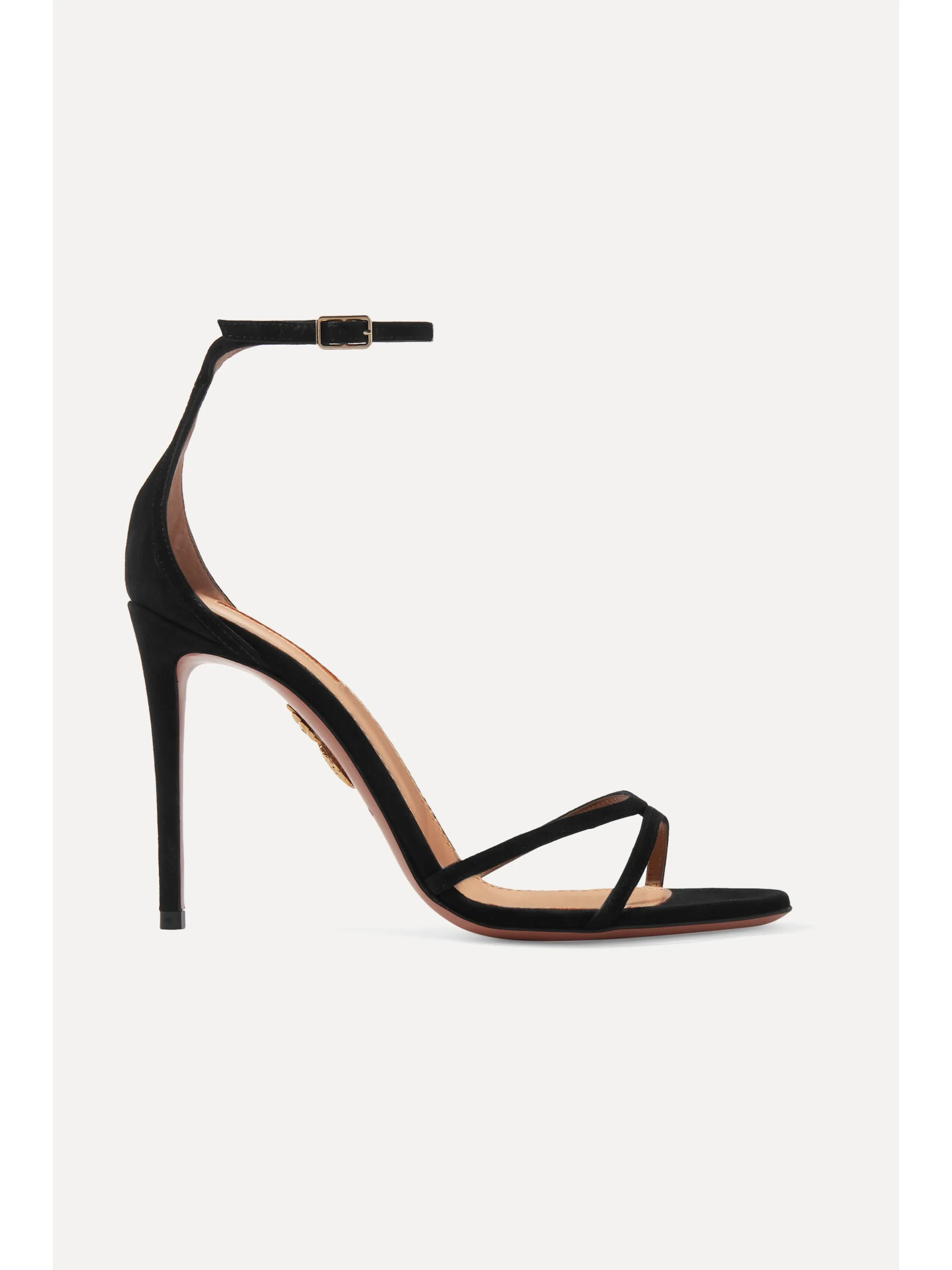 Schwarz Purist 105 Sandalen aus Veloursleder | Aquazzura | NET-A-PORTER | NET-A-PORTER (UK & EU)