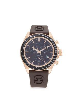 43MM Stainless Steel & Silicone Strap Watch | Saks Fifth Avenue OFF 5TH