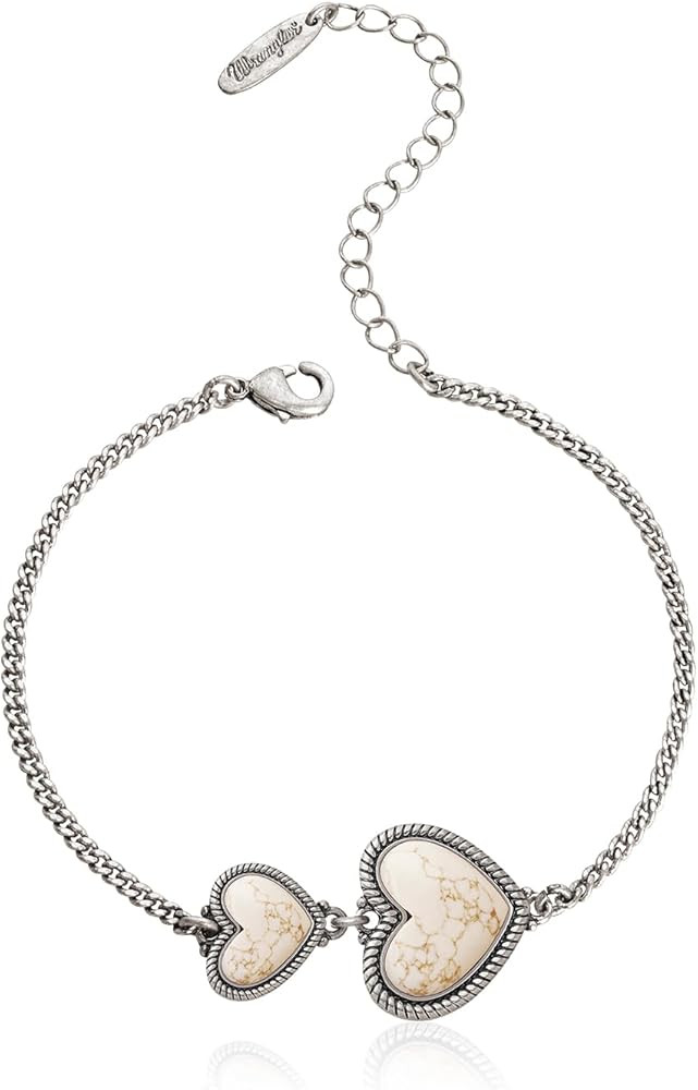 Montana West Wrangler Heart Charms Link Bracelets for Women Adjustable Chain 14k Gold Turquoise F... | Amazon (US)