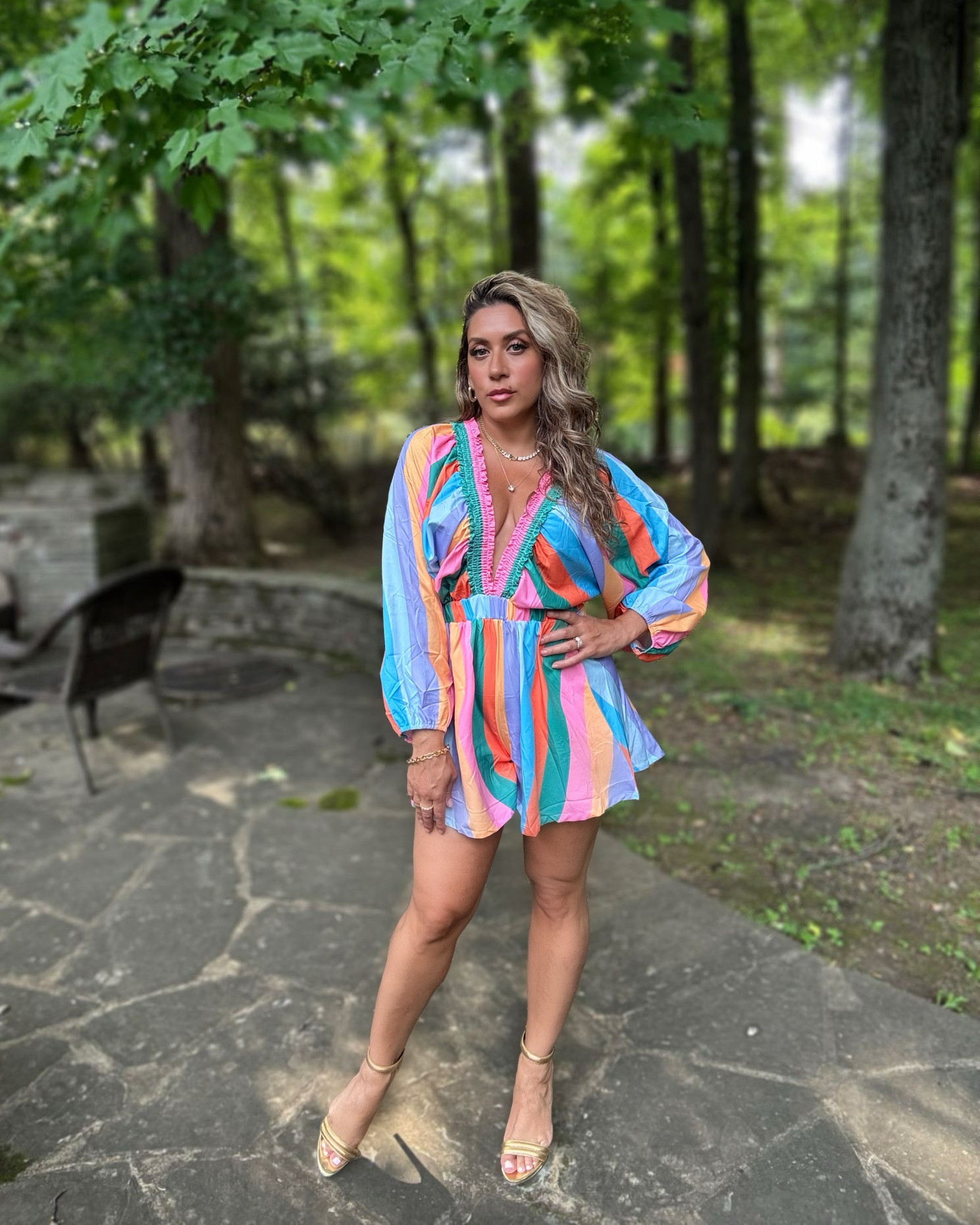 Rainbow stripes + golden hour walks 🌈✨ This romper is giving major main character energy — swipe for all the angles! Perfect for date nights, garden parties, or anytime you want to feel a little extra. 💫

#summerromper #gardenparty #romper #colorful #sexychic

#LTKootd #LTKSeasonal