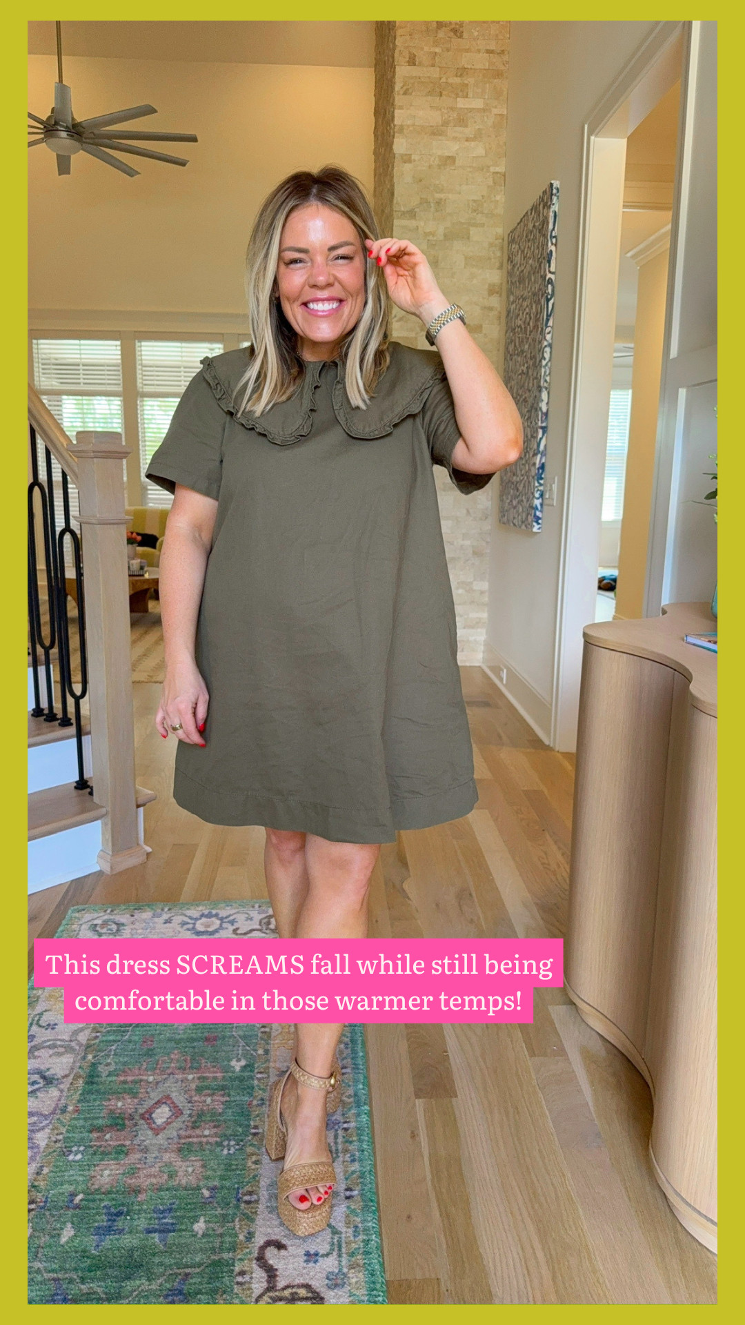 The color on this dress is TOO CUTE!! 

 #LTKgrwm #LTKootd #LTKmomlife