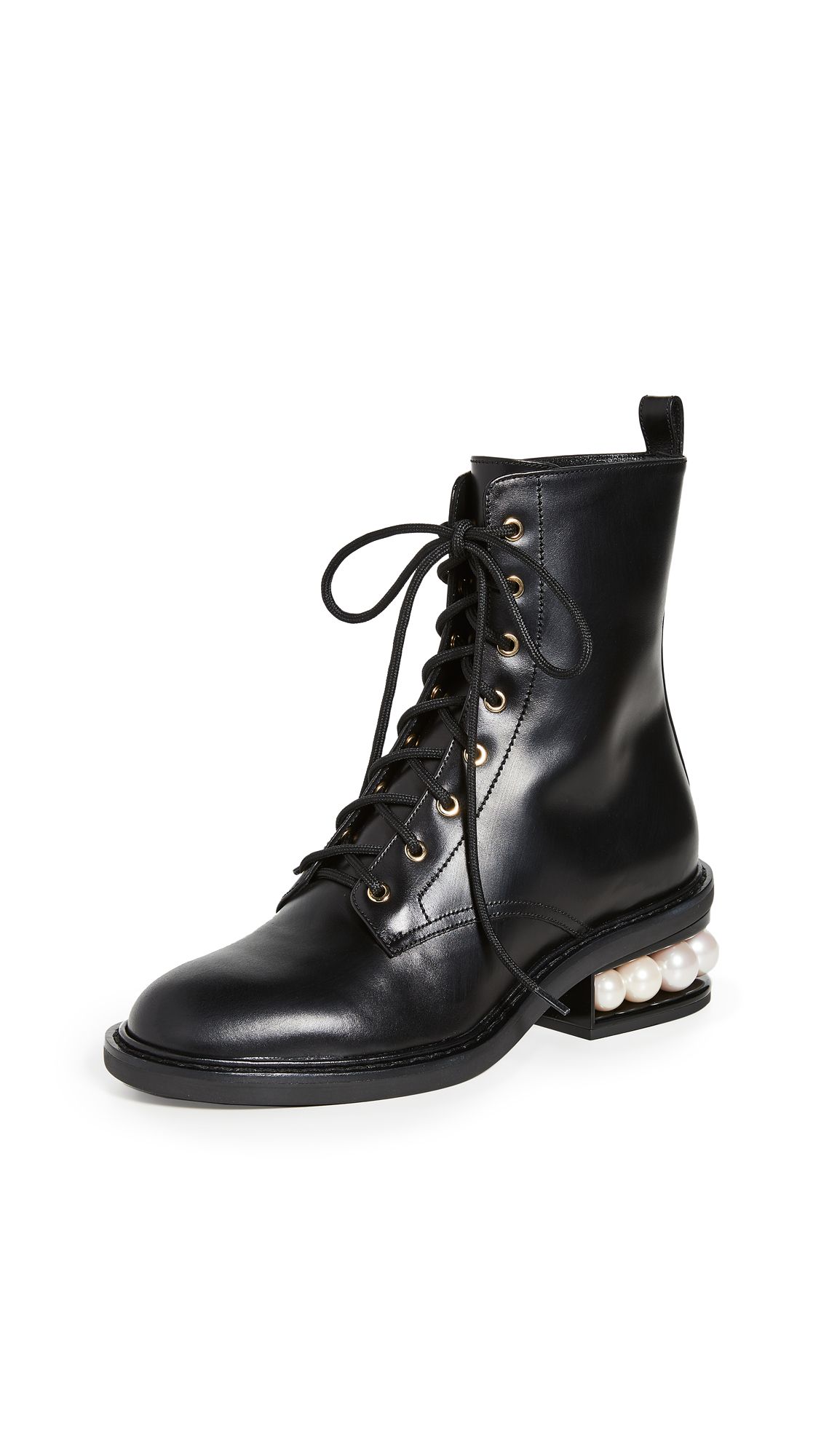 Nicholas Kirkwood Casati Pearl Combat Boots | Shopbop