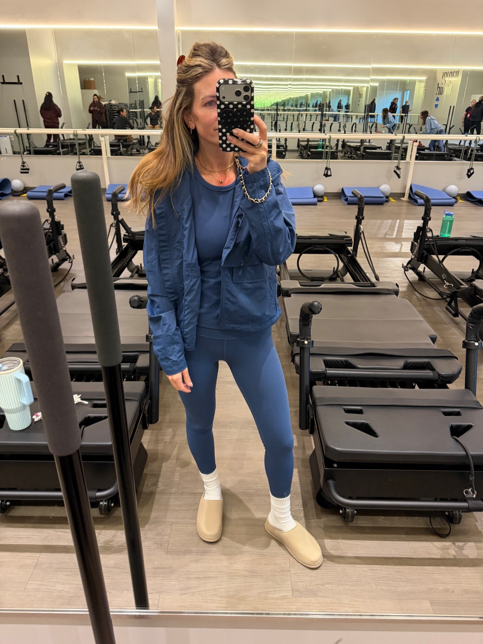 Another day of Pilates another workout outfit to share 🙌🏻 loving these new lululemon clogs I got. They are so comfortable!! 
Lululemon tank size 6
Leggings size 4
Jacket size XS/S
Amazon grip socks 

#LTKootd #LTKselfcare #LTKActive