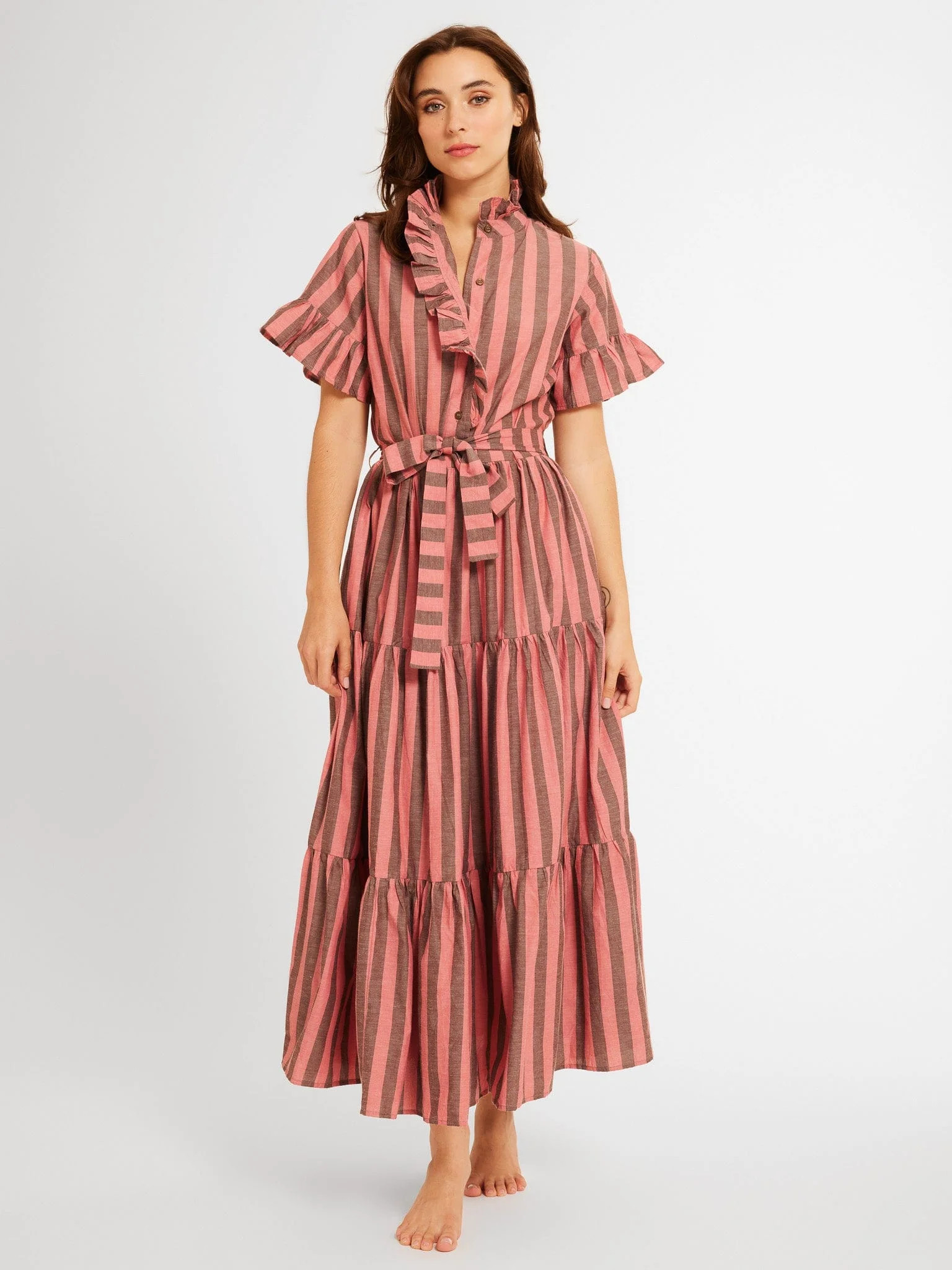 Victoria Dress in Rosewood & Sable | Mille