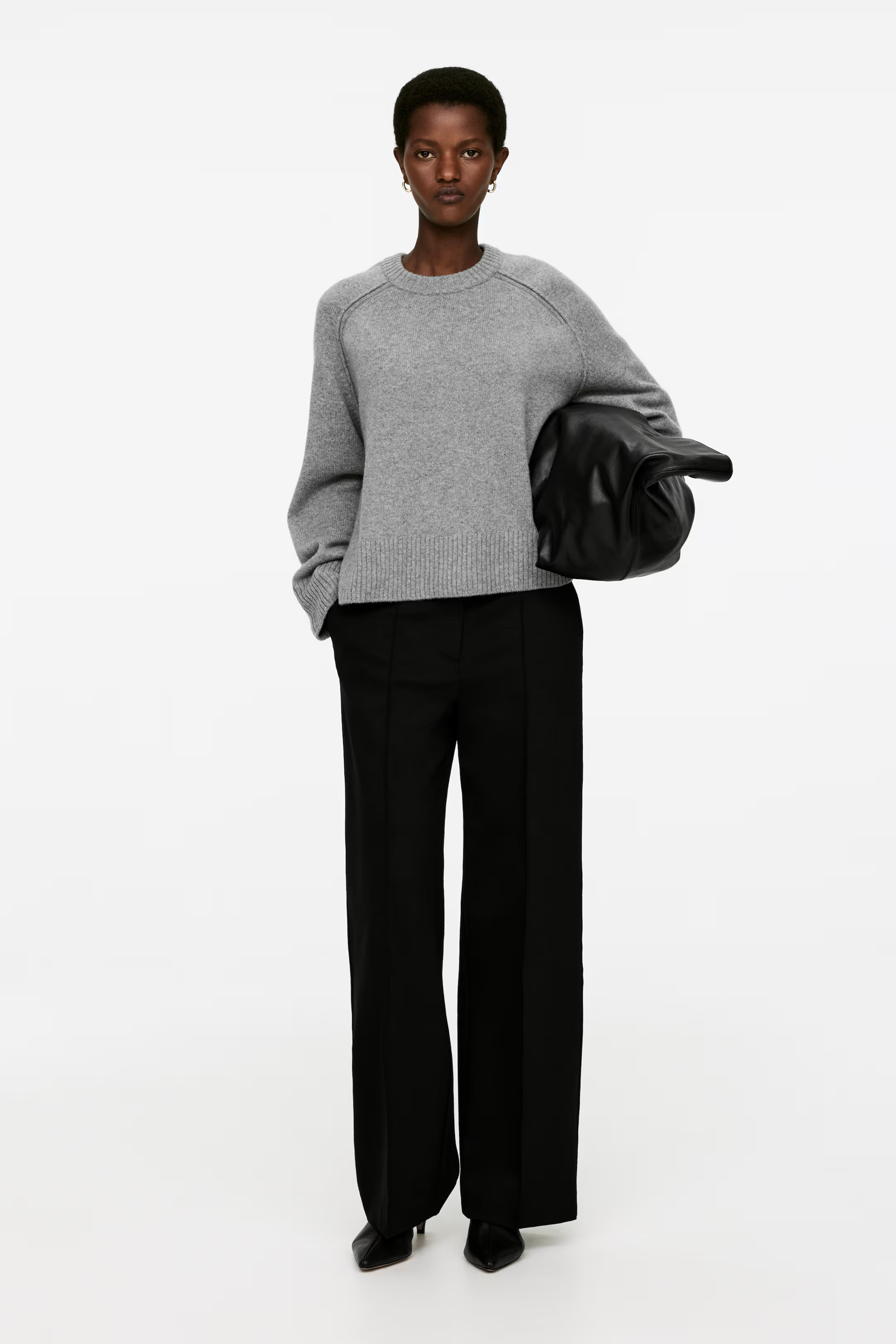 Wool Jumper - Grey Melange - Ladies | H&M GB | H&M (UK, MY, IN, SG, PH, TW, HK)