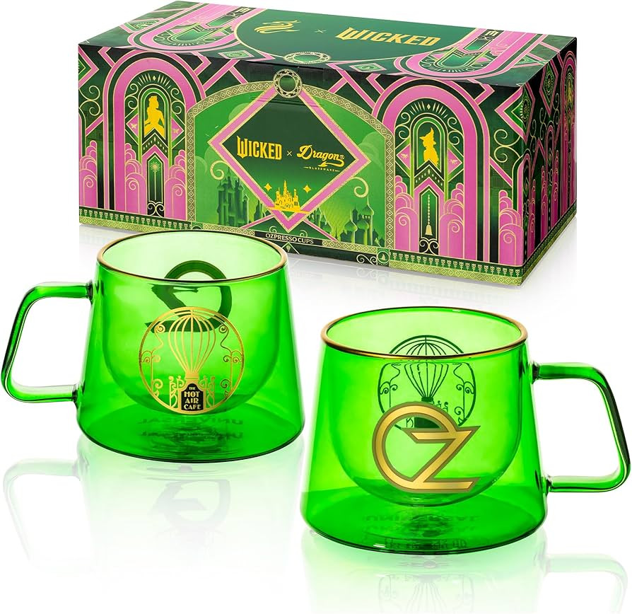 Dragon Glassware x Wicked Ozpresso Cups - 8 oz Espresso Cups Set of 2 - Insulated Double Walled G... | Amazon (US)