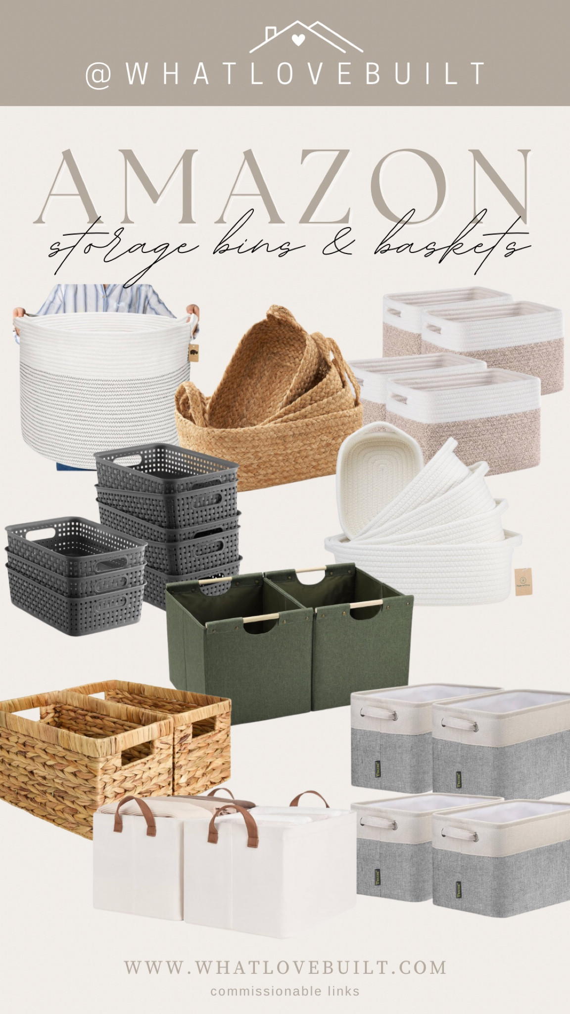 Best selling storage bins and baskets on Amazon! 

#amazon #storage #organization #closet #playroom #organize #clean 

#LTKStyleTip #LTKFamily #LTKHome