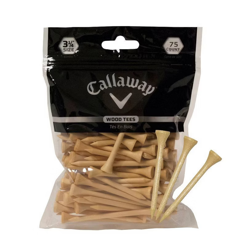 Callaway 3.25" Wood Golf Tees - Natural | Target