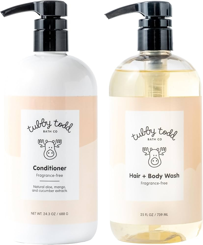 TUBBY TODD Hair Duo - Baby Shampoo and Conditioner Set - Gentle & Moisturizing Hair Care - Hypoal... | Amazon (US)