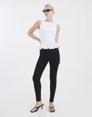 River Island Molly mid rise skinny jeans in black | ASOS (Global)