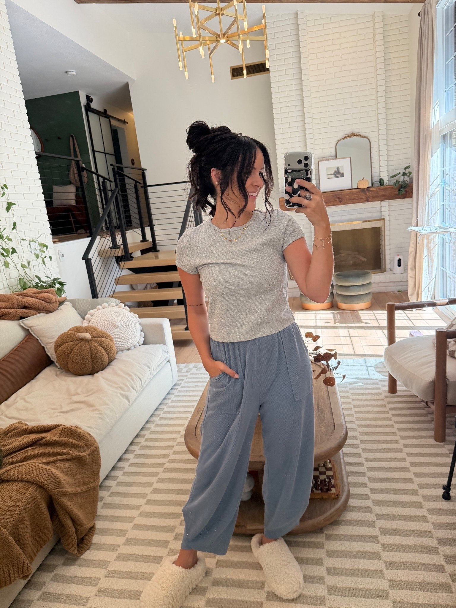 The comfiest OOTD for relaxing at home or going out and about (minus the slippers) 🫶🏻 #comfy #ootd 

#LTKTravel #LTKSeasonal #LTKPetite