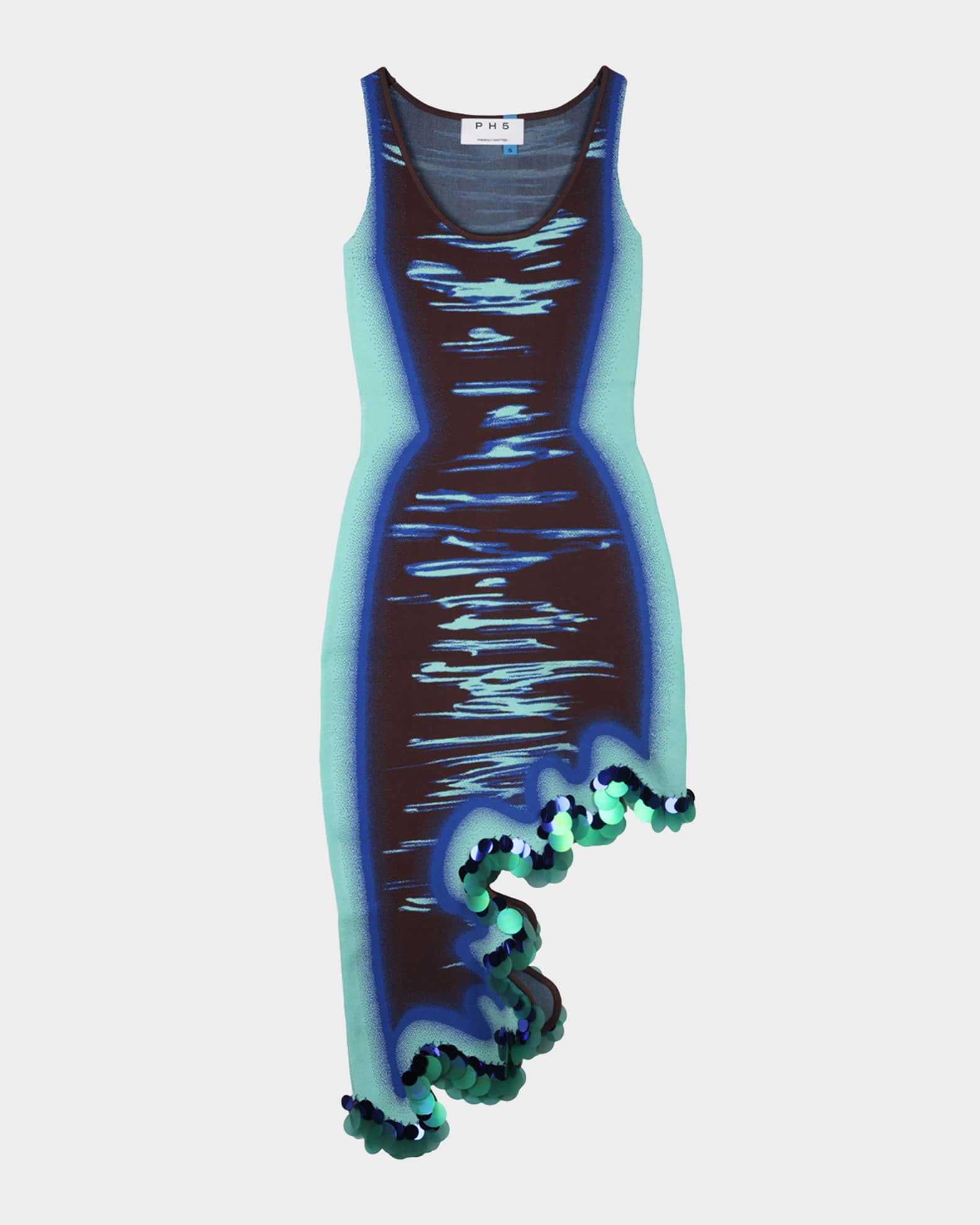 PH5 Robin Wavy High-Low Reversible Midi Dress | Neiman Marcus