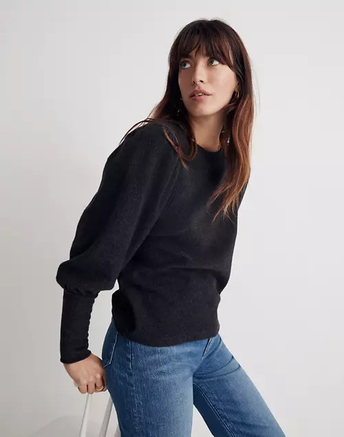 Brushed Puff-Sleeve Top | Madewell
