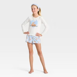 Girls' 2pc Long Sleeve Pajama Set with Spa Headband - art class™ | Target