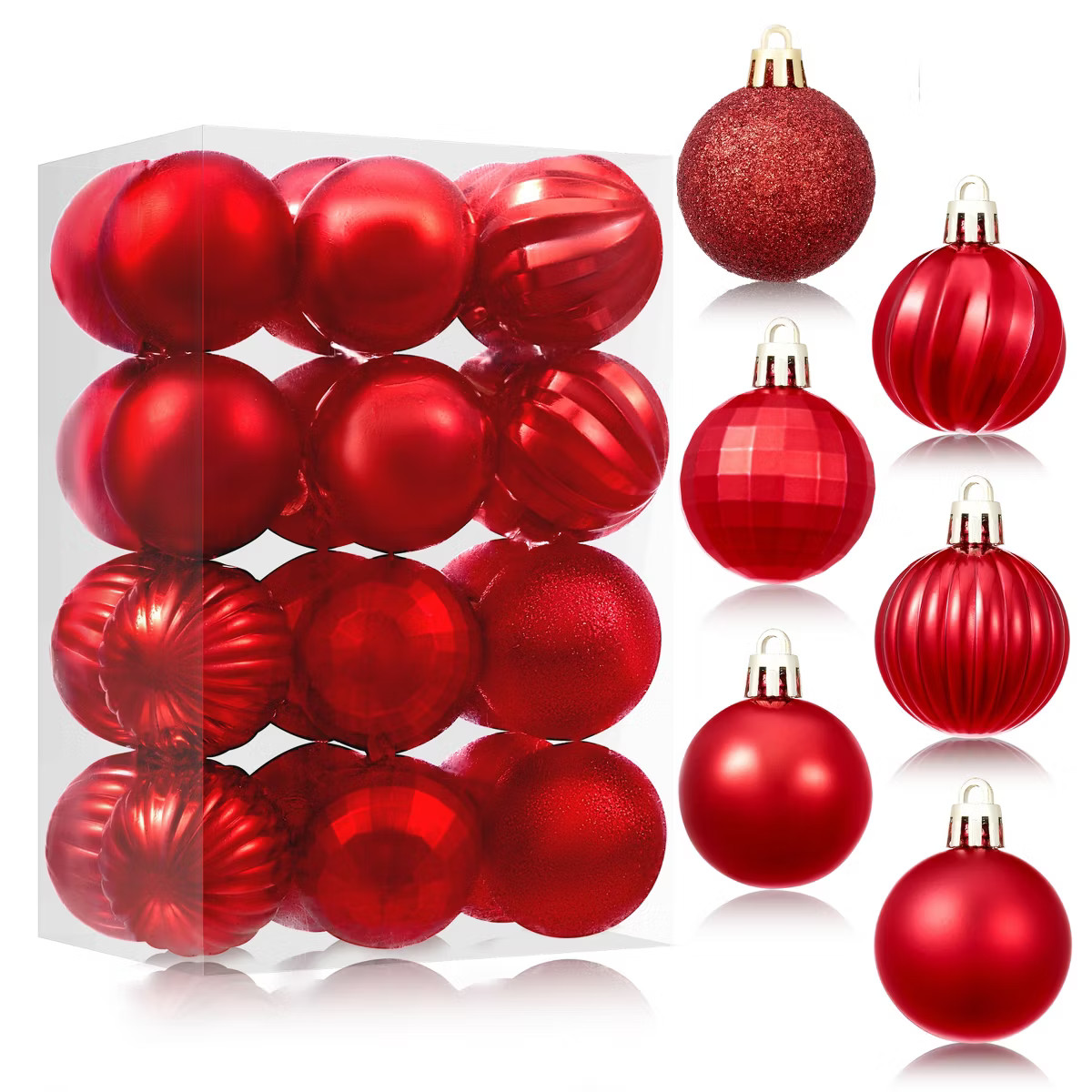 Joyfy 24ct Christmas Tree Hanging Ball Ornaments Shatterproof Home Decorative 1.6-inch | Target