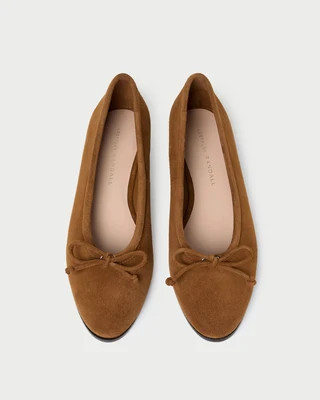Noelle Cacao Suede Ballet Flat | Loeffler Randall