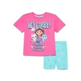 Gabby's Dollhouse Toddler Girls Graphic Tee and Biker Shorts Set, 2-Piece, Sizes 12M-5T | Walmart (US)