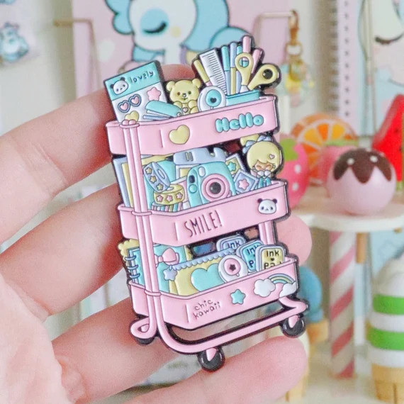 Enamel pin scrap carrito escrapero by Chic Kawaii | Etsy (US)