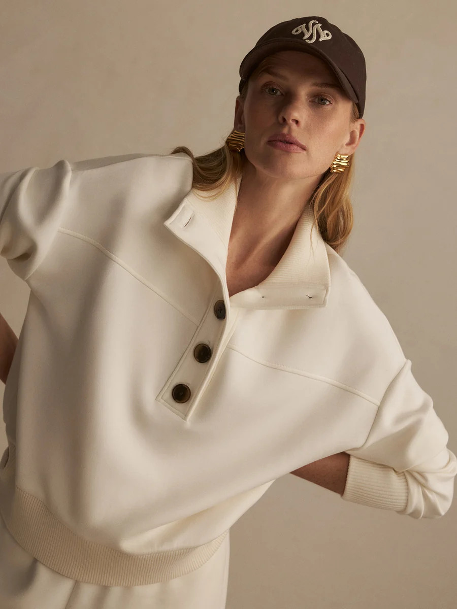 Bronya Button Placket Sweat | Women's Sweatshirt | Varley US | Varley US