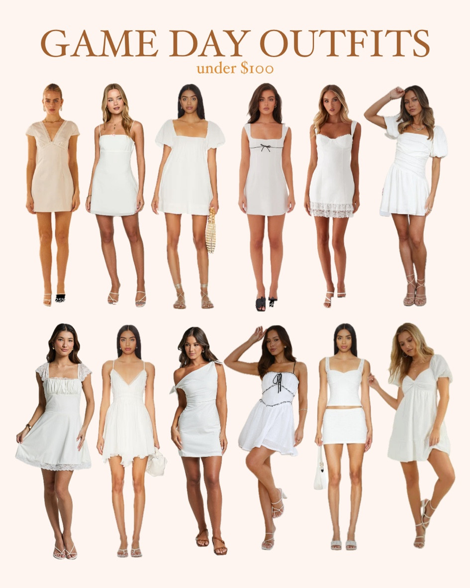 WHITE GAME DAY! Game day, Gameday, Game day outfit, Gameday outfit, Game day dress, Gameday dress, Game day look, Gameday look, tailgate, tailgating, college, college game day, college gameday, SEC, fraternity, fraternities, sorority, sororities, sorority outfit, sorority recruitment, sorority rush, football, black dress, black mini dress, black midi dress, black maxi dress, black dresses, black mini dresses, black midi dresses, black maxi dresses, black matching set, black matching sets, The University of Alabama, Bama, The University of Georgia, UGA, The University of South Carolina, USC, The University of Arkansas, UArk, Mississippi State University, MSU, The University of Missouri, Mizzou, Texas A&M University, College Station, The University of Oklahoma, The University of Texas, Vanderbilt University, Vandy, 