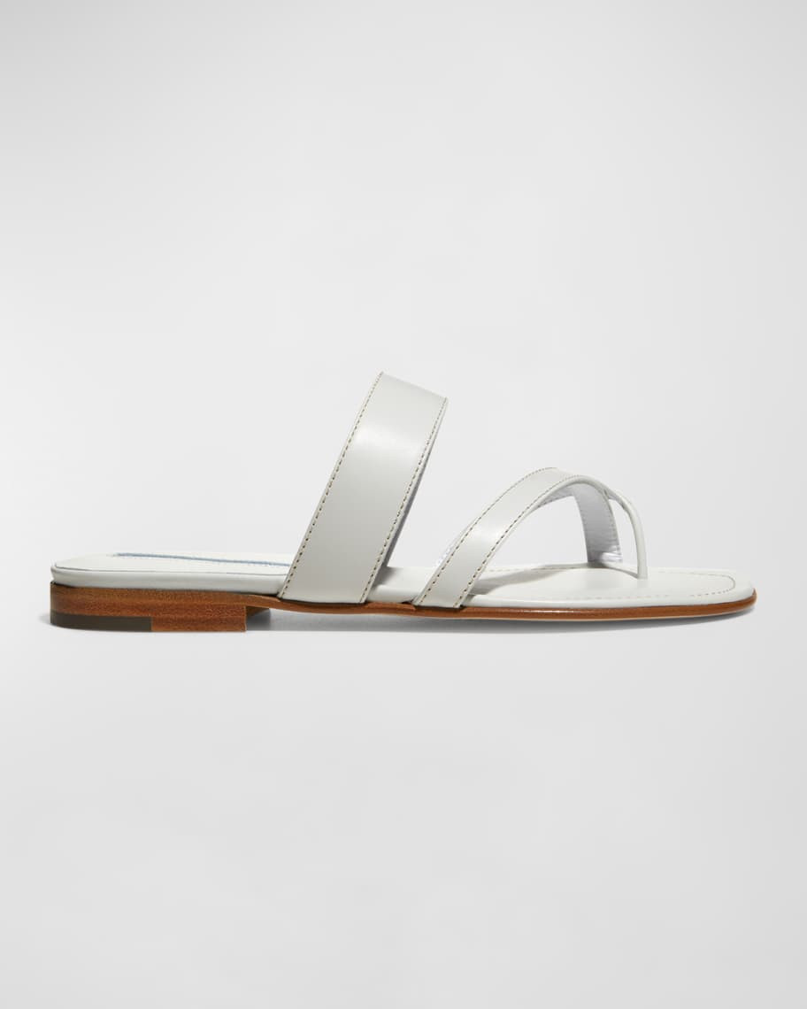 Susa Flat Leather Sandals | Neiman Marcus
