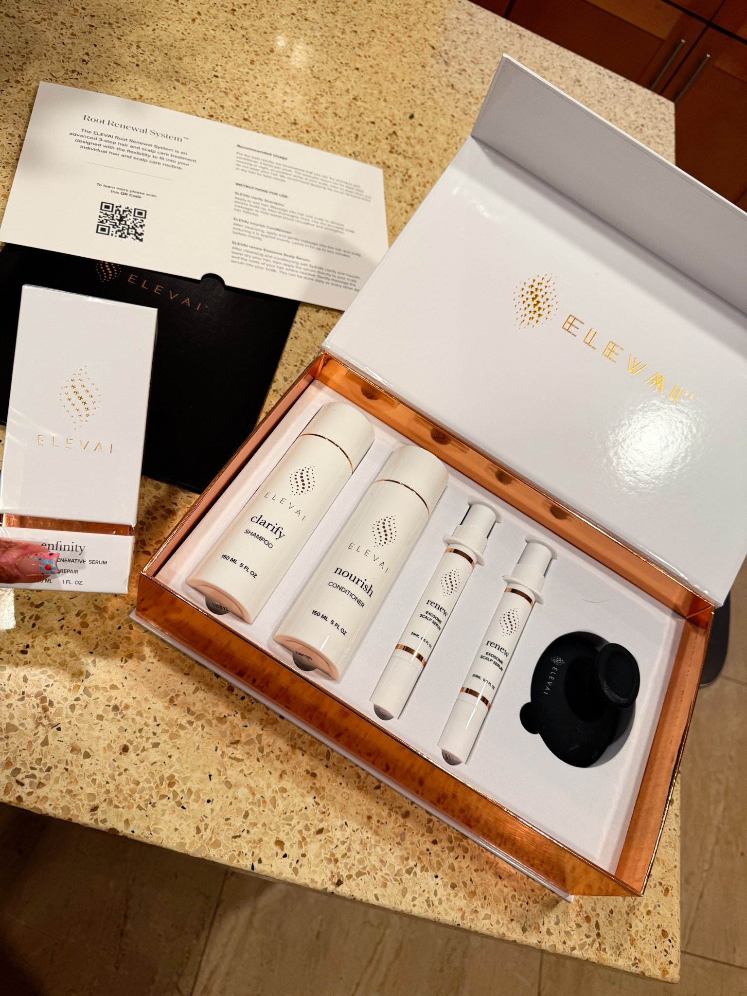 Elevai Root Renewal System for scalp and hair and Elevai Enfinity Exosome Serum. They were so kind as to send me this as a gift, knowing that I’m experiencing issues with my scalp after a post surgical infection..

This is next level stem cell technology created from human placenta. Yep you read that right!

It works amazingly!

#LTKOver40 #LTKBeauty