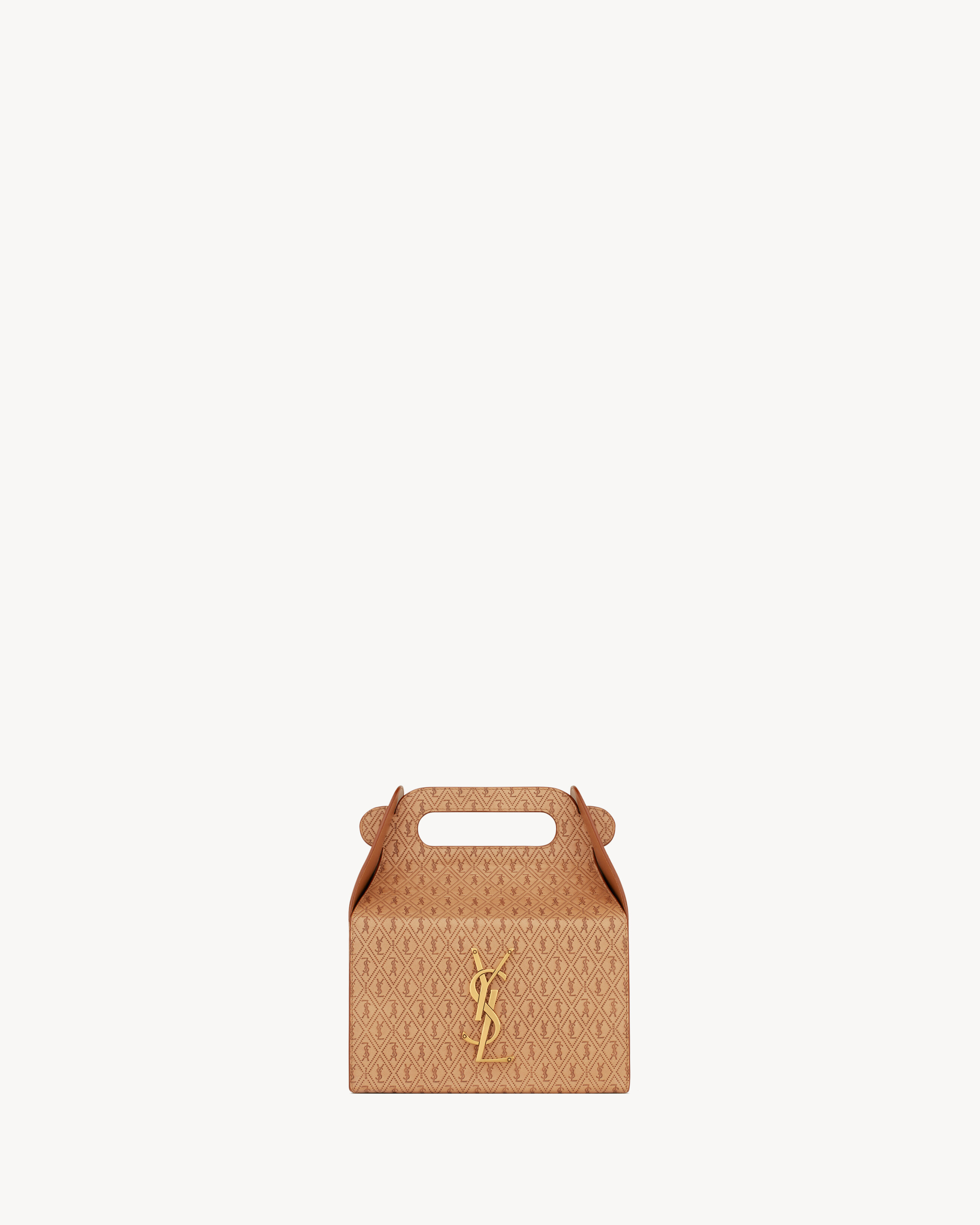 Saint Laurent Take-Away Box In Vegetable-Tanned Leather - Amber - Men - One Size | Saint Laurent Inc. (Global)