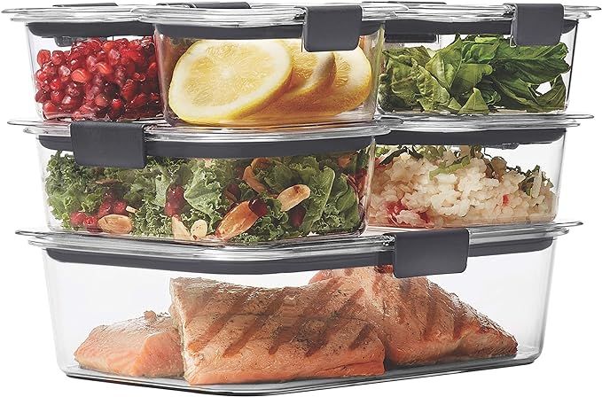 Rubbermaid Brilliance Leak-Proof Food Storage Containers with Airtight Lids, Set of 7 (14 Pieces ... | Amazon (US)