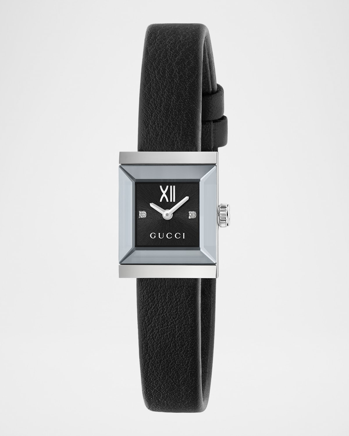14x18mm G-Frame Small Square Watch with Leather Strap | Neiman Marcus