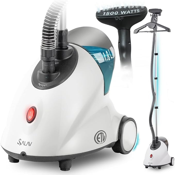 SALAV GS18 Full-Size Clothes Steamer - 1500W Power, 1.8L Water Tank, 60-Min Garment Steam, Iron C... | Amazon (US)