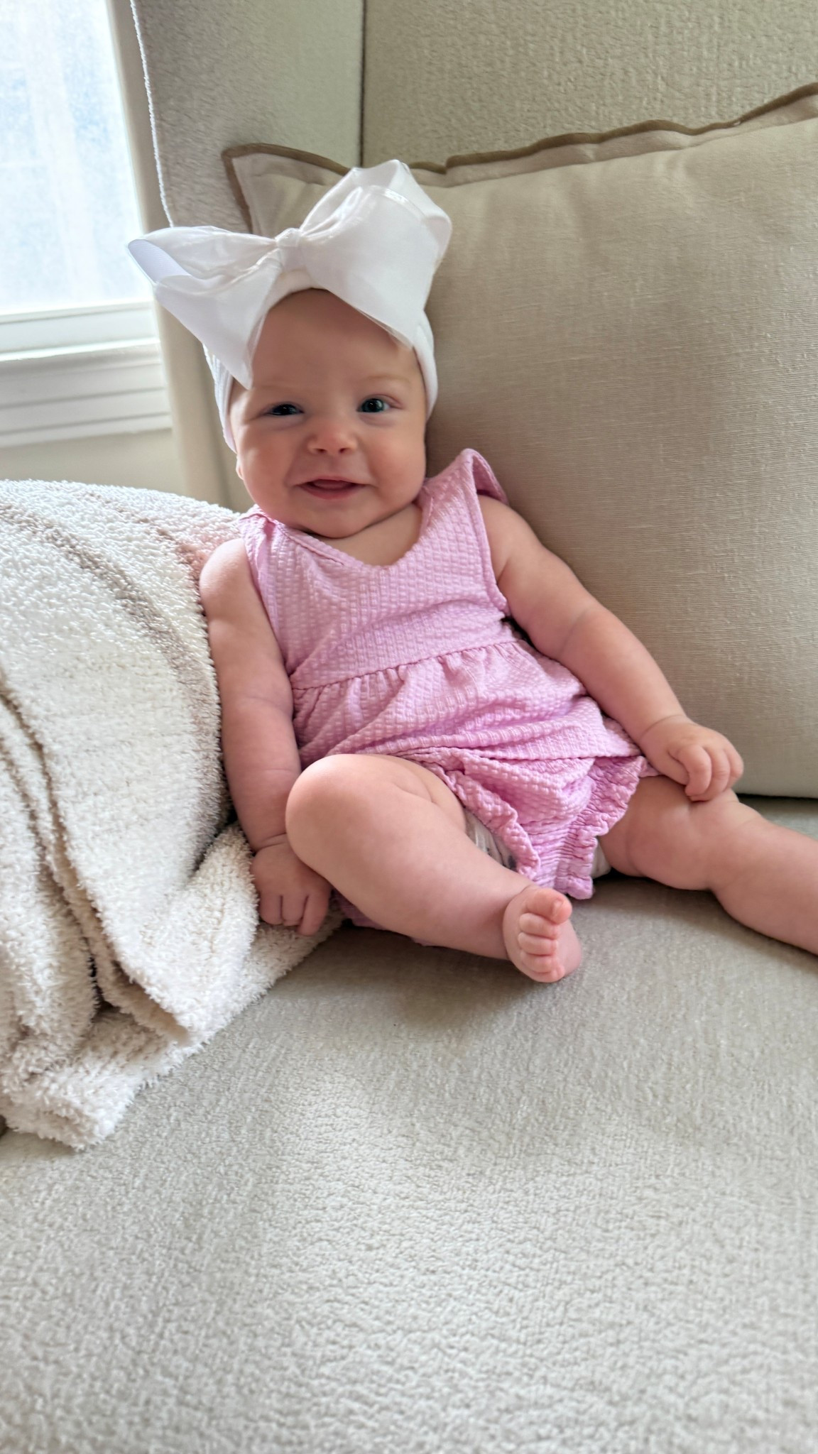 Cutest little baby girl set from Target! Summer purple outfit with a bow

#LTKBaby