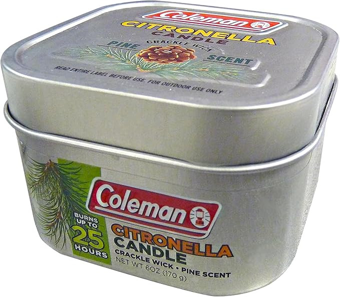 Coleman Pine Scent Citronella Candle with Wooden Crackle Wick - 6 oz | Amazon (US)