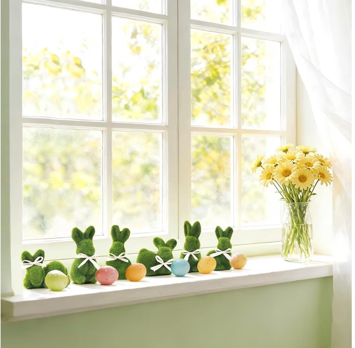 
naturevibe 5 Inches Moss Easter Bunny Home Decor, Set of 6 Artificial Moss Rabbit for Easter 

#LTKHome #LTKSeasonal #LTKKids