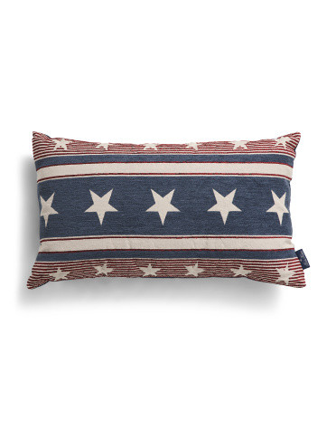 14x24 Patriotic Jacquard Oblong Pillow | TJ Maxx