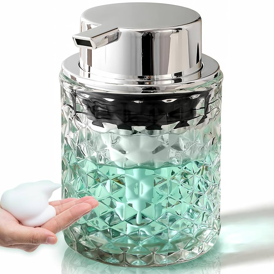 Malachi Foaming Hand Soap Dispenser, Refillable Clear Glass Pump Bottles for Liquid or Lotion, Mo... | Amazon (US)