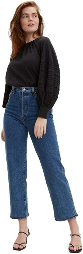 Levi's Women's Premium Ribcage Straight Ankle Jeans | Amazon (US)