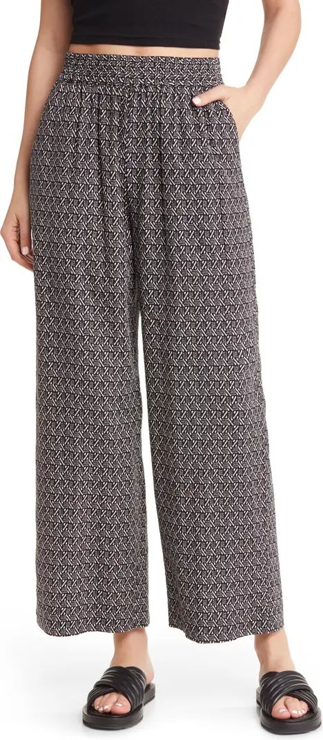 Linen Blend Wide Leg Pants | Nordstrom