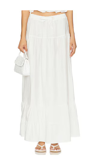 Riley Maxi Skirt in White | Revolve Clothing (Global)