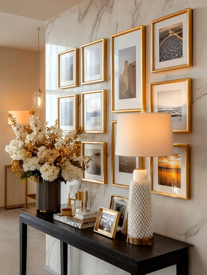 A gallery wall is not just decor. It’s personal storytelling.

This is one of the most impactful features in a home — and also the one people delay the most. Not because it’s difficult, but because it requires intention.

The beauty of a gold frame gallery wall is that it gives structure to your story. Whether you fill it with travel moments, family memories, or a curated mix of both, the frames create cohesion while your life adds meaning.

Paired with a black console table, this combination becomes even stronger — contrast, balance, and that quiet elegance that instantly elevates the entire space.

This is where a home starts to feel like yours.

The key is to keep the frame consistent and let the content vary. That’s what makes it feel curated, not chaotic.

Explore our edit to build your gallery wall with ease — we’ve included multiple gold frame sets in different sizes, along with console tables to complete the look. Everything is thoughtfully linked below.

Because the most beautiful walls don’t just display art. They reflect a life well lived.

#InteriorStyling #GalleryWall #QuietLuxury #HomeDecorIdeas 

 #LTKHome