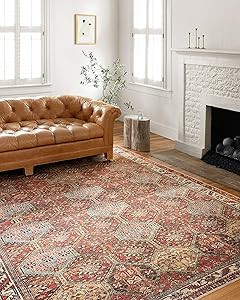 Loloi II Loren Collection LQ-16 Spice / Multi, Traditional 5'-0" x 7'-6" Area Rug | Amazon (US)