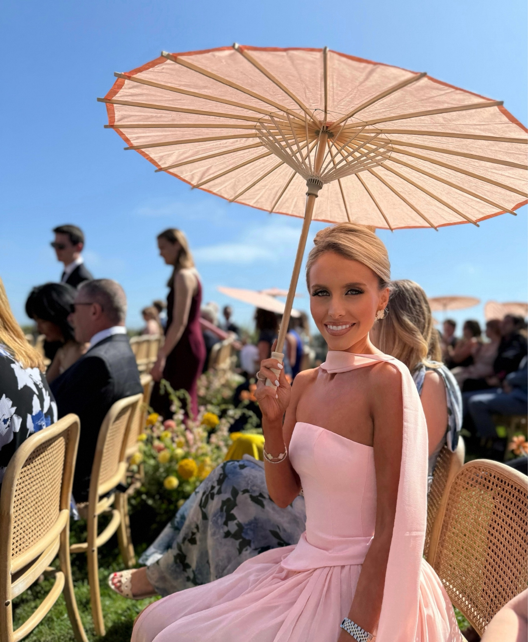When the parasol becomes your entire personality 🌸 love this powder pink dress by Miss Circle ✨ 
#LTKSummer 

#LTKSeasonal #LTKWedding #LTKStyleTip