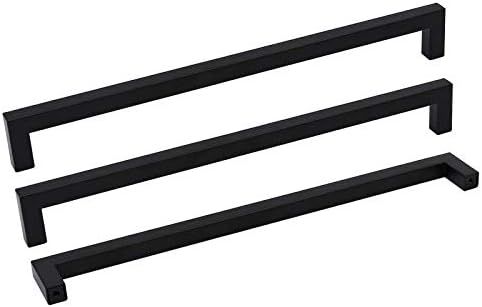 Goldenwarm 5Pack Black Cabinet Pulls Square Drawer Handles Kitchen Cabinet Handles Stainless Stee... | Amazon (US)