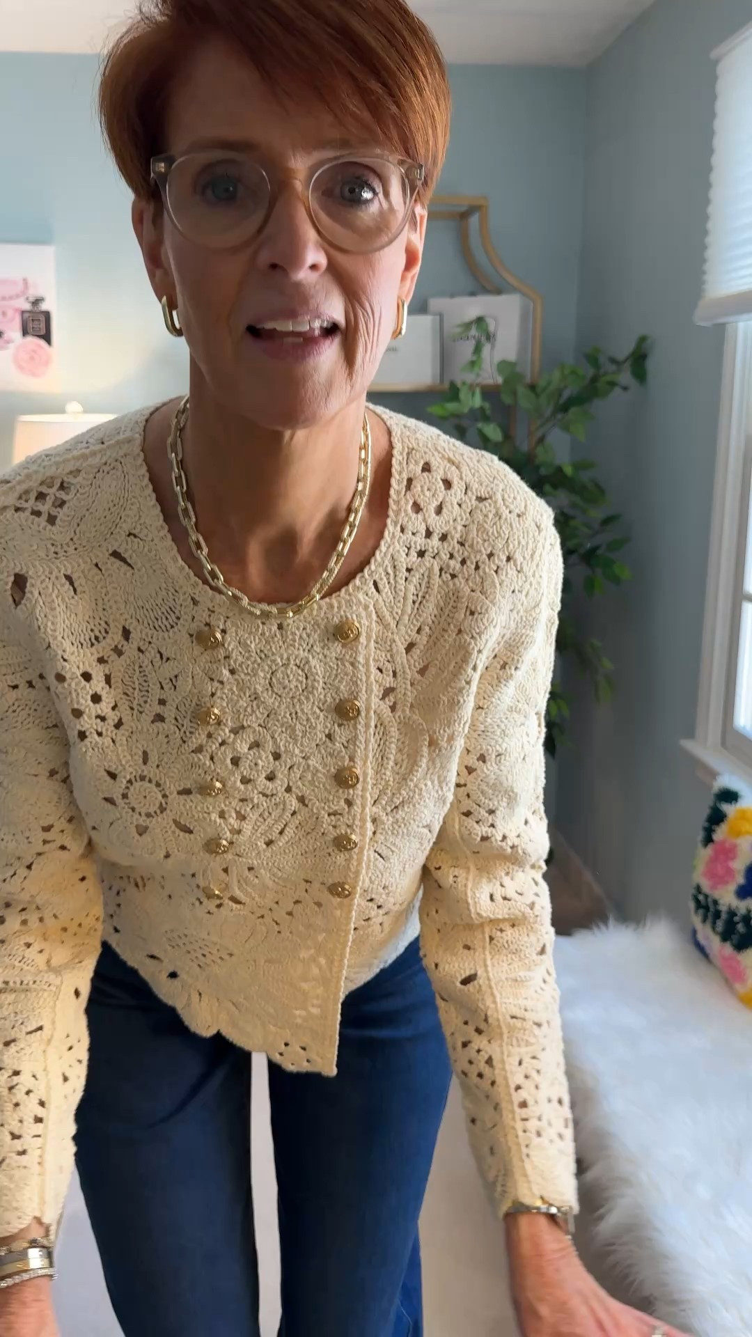 ✨ Try-On Time! ✨ Seeing it on makes all the difference—let’s style these classic finds!

Today, I’m trying on: ✔️ Sam Edelman Fiona Double-Breasted Crochet Blazer in Cream—elegant, feminine, and timeless 🤍 ✔️ Levi’s 318 Wide-Leg Dark Wash Jeans—the perfect blend of structure & comfort 👖 ✔️ Tommy Hilfiger Neutral Suede Sneakers—chic, effortless, and wearable every day 👟

📌 SAVE this post for outfit inspo! 💬 Would you wear this look? Tell me in the comments! 👯‍♀️ TAG a friend who loves polished, everyday style!

This look is from MACY’S. Remember, the best place to see all things MACY’s is in my MACY’S storefront linked in my Instagram bio. 

More try-ons from this haul are coming soon—make sure to FOLLOW @atalldrinkofstyle so you don’t miss them! ✨

Hi! For reference, I am 55 years old, I am 6’1”. I have a 35” inseam. I wear a small or medium in most tops, an 8 or a 10 in most bottoms, an 8 in most dresses, and a size 9 shoe. 

Make sure to subscribe to my newsletter found in my bio so you don’t miss out on my must have favorites! And download the LTK app, follow my LTK shop, and favorite this post or your favorite items to get notified when they go on sale!

Over 50 fashion, tall fashion, workwear, everyday outfits, timeless outfits, Classic Outfits

spring outfit, travel outfit, ballet flats, wedding guest, vacation outfit, travel essentials, organization, sweater dress, jeans, boots, loungewear, date night, watch now, office outfit, spring break outfit, living room refresh, home refresh

#classicstyle 
#over40fashion 
#wardrobestaples 
#effortlesschic 
#timelessfashion


#LTKOver40 #LTKWatchNow #LTKStyleTip