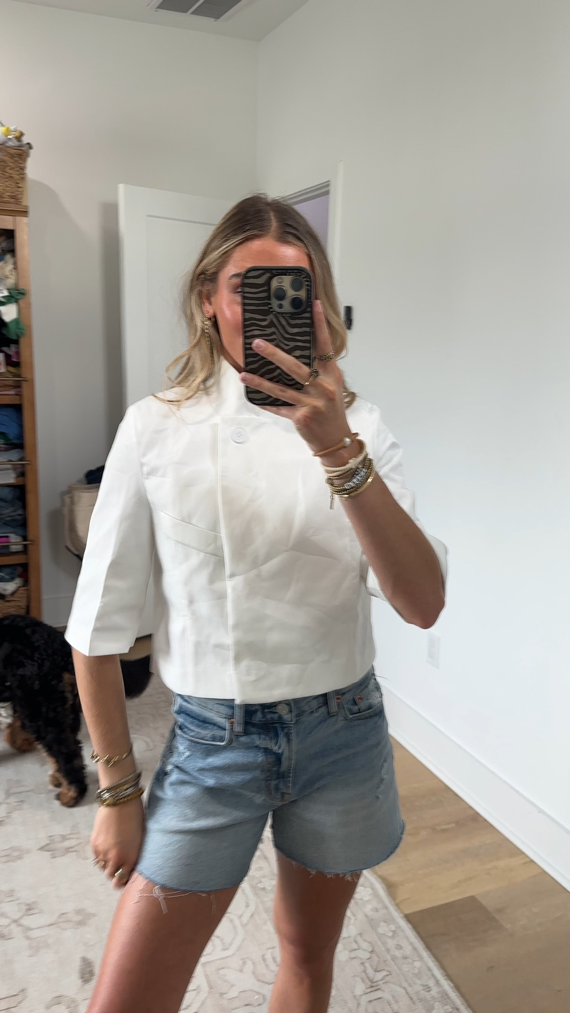 Amazon size small Chevara Women's Cropped Short Sleeve Blazer Stand Collar Short Jacket

#LTKootd #LTKWorkwear #LTKSaleAlert