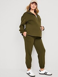Maternity Rollover-Waist Jogger Sweatpants | Old Navy (US)