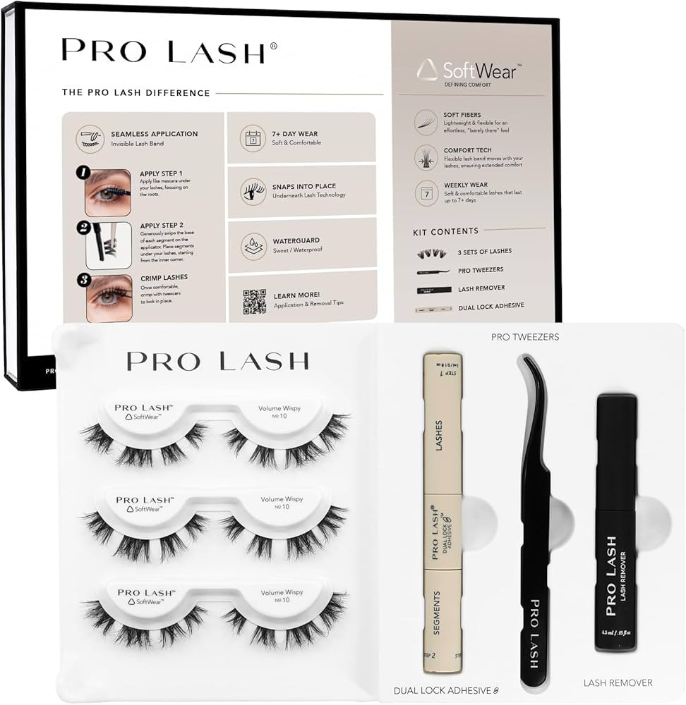 Pro Lash SoftWear Starter Lash Clusters Kit - Seamless, Lightweight Lashes - 7-Day Cluster Eyelas... | Amazon (US)