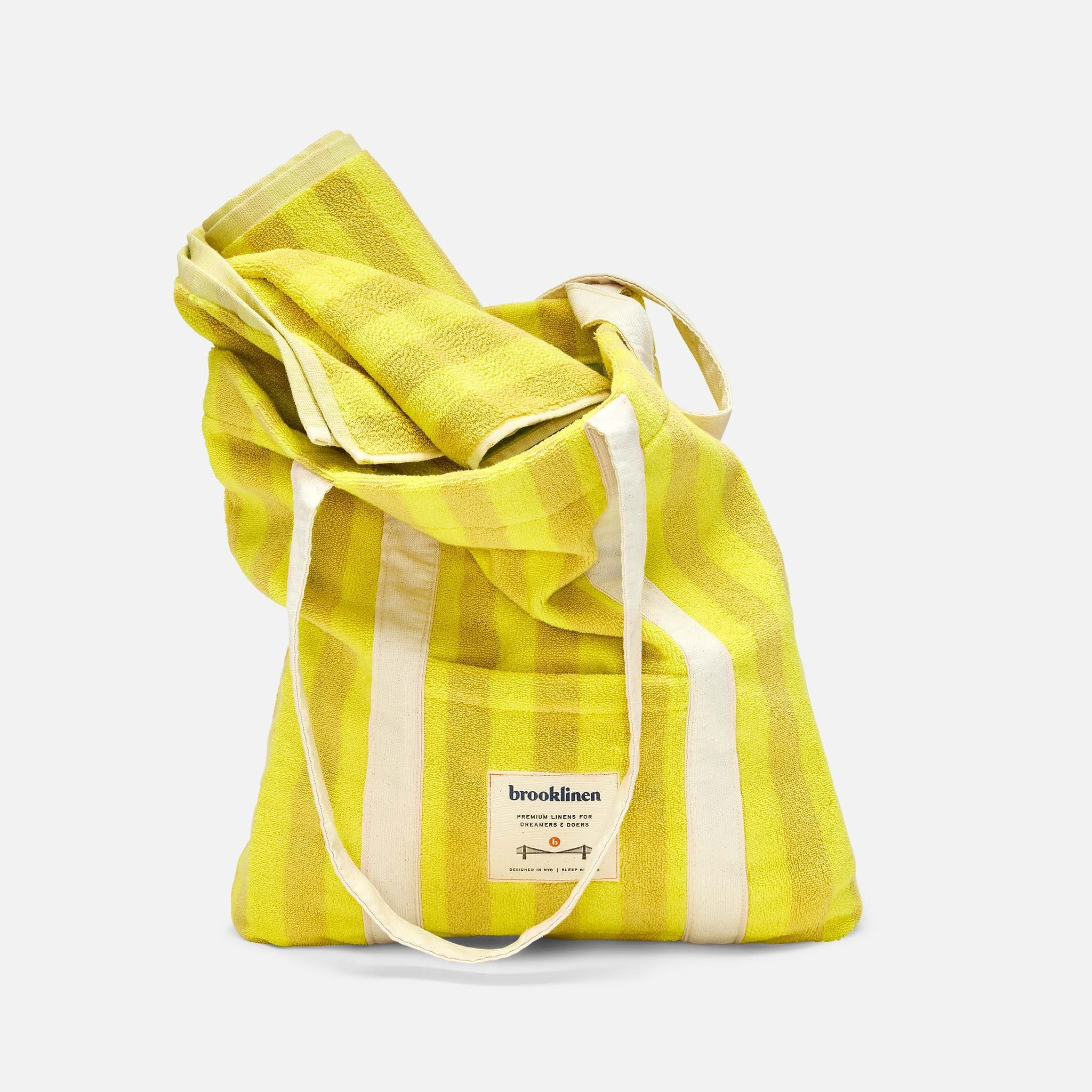 Brooklinen Beach Towel & Tote Bag Bundle - Pineapple | Brooklinen